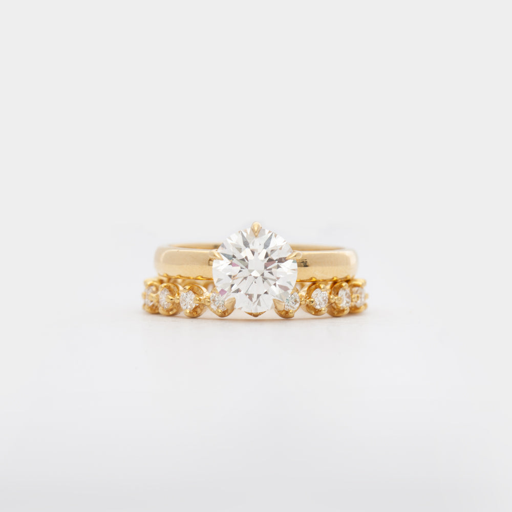 Colett Eternity Band, gold, white diamonds, No.3 Fine Jewelry