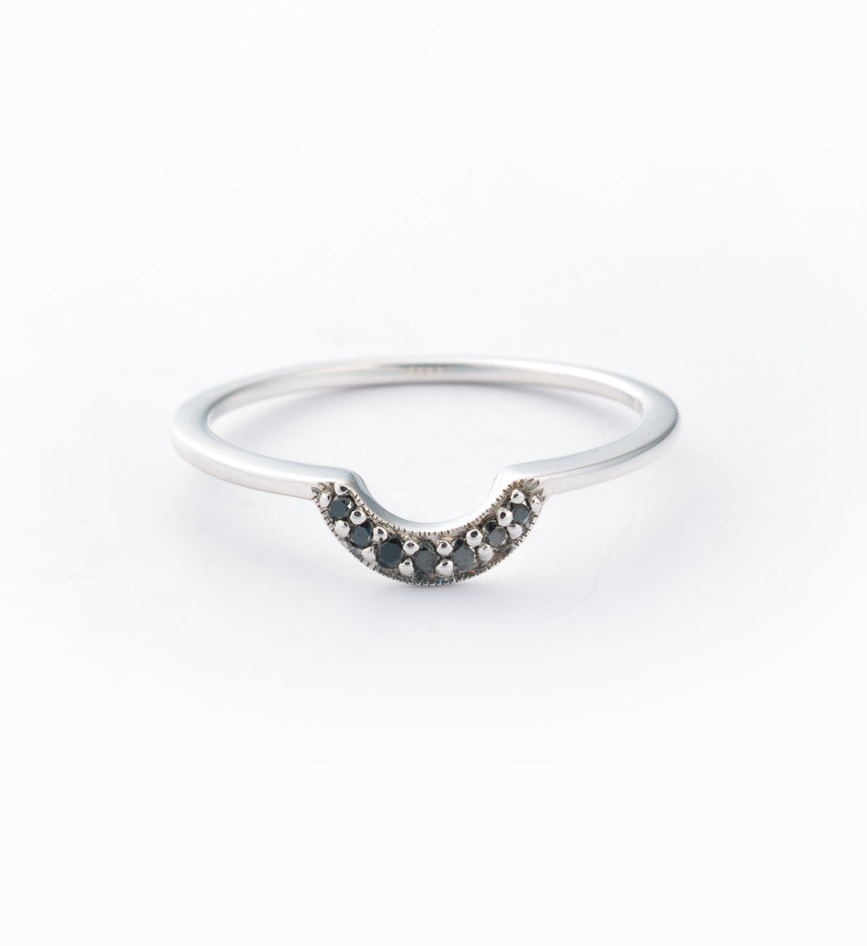 Tiny Crescent Ring: Front