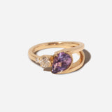 1.63 ct Purple Pear Sapphire Bright Ring