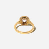 2.21 ct Round Rose-cut Champagne Diamond Cobblestone Halo Ring