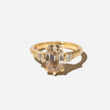 2.54 ct Lab Grown Champagne Cushion Odette Three stone Ring
