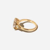 2.54 ct Lab Grown Champagne Cushion Odette Three stone Ring