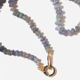One-of-a-Kind Blue Opal Rondelle Necklace