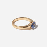 1.52 ct Violet Blue Oval Sapphire Luminous Ring