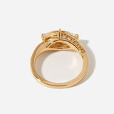 Cayan East/West Marquise Diamond Solitaire with Pavé