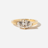 Cayan East/West Marquise Diamond Solitaire with Pavé