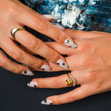 Pavé Mix Champagne Diamond Shadow Band