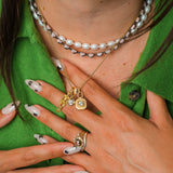 Chain Charm with Diamonds