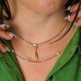 Quad Diamond Station Necklace
