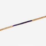 Blue Sapphire Cuban Link Bracelet