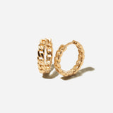 Curb Chain Huggie Hoops