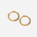 Curb Chain Huggie Hoops