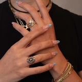 1.66 ct Old Mine Andrea Three-Stone Ring