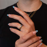 0.91 ct Blue Sapphire Shield Ring