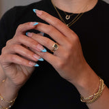 Dawn Parti Sapphire & Diamond Halo Engagement Ring