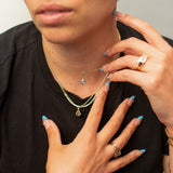 Lab-Grown Pear Diamond Collet Charm