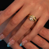 0.91 ct Rose-cut Round Diamond Violaine Ring
