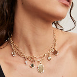 Diamond Dog Tag Hinged Charm