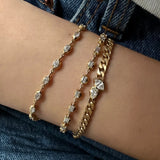 Small Vanguard Diamond Line Bracelet