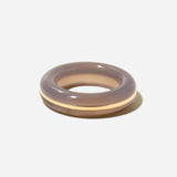 Essential Gem Stacking Ring in Grey Agate
