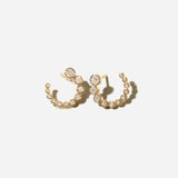 Graduated Bezel Bubble Hoops