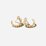 Graduated Bezel Bubble Hoops