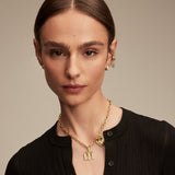 C Groovy Diamond Initial Charm