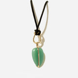 Large Pebble Pendant in Green Aventurine