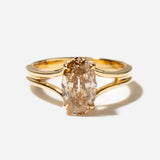 2.14 ct Brown Antique Oval Diamond Vow Solitaire