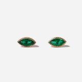 Emerald Marquise Studs