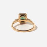 2.51 ct Deep Teal Emerald-cut Sapphire Sylvie Ring