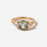 2.12 ct Mint Green Oval Sapphire Rosalind Ring