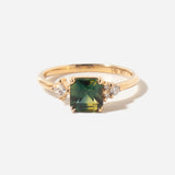 1.62 ct Parti-colored Asscher Sapphire Jane Ring