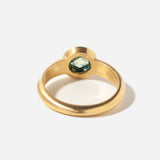 1.25 ct Rose-cut Montana Sapphire Low Tide Wide Ring