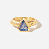 2.12 ct Shield Sapphire Cosmic Solitaire