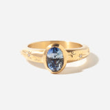 1.60 ct Parti-colored Oval Sapphire Cosmic Solitaire