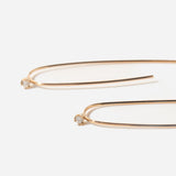 Prong-set Diamond Wire Thread Thru Earrings