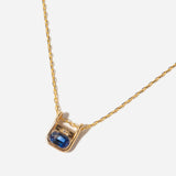 0.71 ct Oval Sapphire Outline Pendant