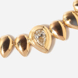 Pear Diamond Linked Teardrop Necklace
