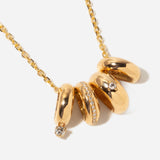 Gold Half Round Slide Bead Charm