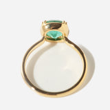 1.49 ct Emerald Cushion Tableau Ring
