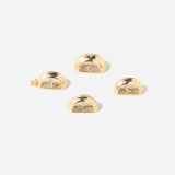 Gold Half Round Slide Bead Charm