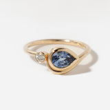 1.15 ct Blue Pear Sapphire Masumi Ring