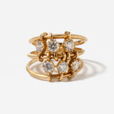 Penelope 3 Row Floating Diamond Ring