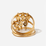 Penelope 3 Row Floating Diamond Ring