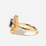 1.47 ct Oasis Parti Sapphire & Baguette Diamond Engagement Ring