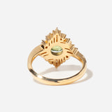 1.47 ct Oasis Parti Sapphire & Baguette Diamond Engagement Ring