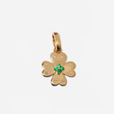 Emerald + Diamond Clover Hinged Charm
