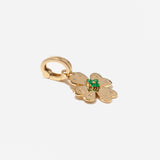 Emerald + Diamond Clover Hinged Charm