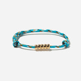 5 mm Gold Rondelle Bead Paracord Bracelet